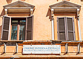 Italy,Rome,Piazza di Spagna,building via del Corso (International Union of Human Rights)
