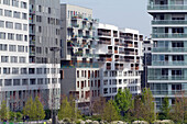 Frankreich,Paris,75,17. Arrondissement,Stadtteil Clichy-les-Batignolles,Fassaden der neuen Gebäude