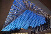 France,Paris,1st district,Louvre Pyramid by Ieoh Ming Pei.