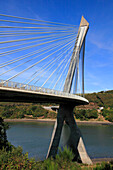 France,Brittany,Finistere department (29),Plougastel peninsula,Terenez bridge on aulne river (between Argol and Rosnoen)