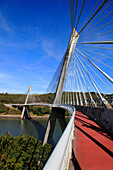 France,Brittany,Finistere department (29),Plougastel peninsula,Terenez bridge on aulne river (between Argol and Rosnoen)