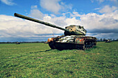 Deutschland,Sogel,Patton Tank Cemetery in einem Feld