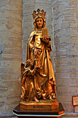 Europe,Belgium,Brussels. Saint-Michel et Gudule cathedrale. Holy Gudule statue