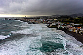 Insel Sao Miguel, Azoren, Portugal. Ponta Delgada. Sao Roque. Praia das Milicias