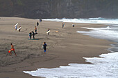 Insel Sao Miguel, Azoren, Portugal. Ribeira Grande. Ponta das Praias de Ribeira Grande. Strand Areal de Santa Barbara