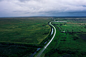 Usa,Florida. Everglades. Snake road