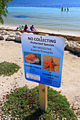 USA,Florida,Keys. . Sammeln von Schalentieren verboten. Geschütztes Gebiet