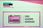 Französische Website für die Schule zu Hause