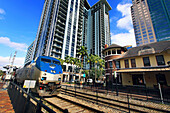 USA, Florida, Orlando. Bahnstation. Amtrak-Zug