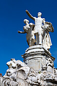 Frankreich,Hauts de France,Somme. Abbeville, Stadtzentrum. Amiral Courbet-Statue