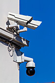 Surveillance cameras in the city center