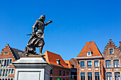 Europe,Belgium,Tournai. Philippe-Christine de Lalaing statue