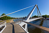 Europa,Belgien,Lüttich. Fluss Maas. Brücke
