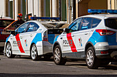 Europe,Luxembourg,Luxembourg City. Police cars