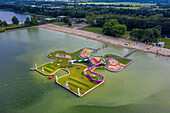 Europa,Niederländisch. Molenpolder,Utrecht,Maarsseveense. Insel in Form eines Puzzlestücks