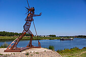 Europe,Nederlands. Province of Limbourg. Venlo. Maas River. 'Peaceful Warrior' by Rik van Rijswick