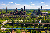 Europe,Germany. North Rhine-Westphalia. Duisburg. Landscaped park Duisburg North: Landschaftspark Duisburg-Nord,built on an industrial wasteland in the Meiderich-Beeck district