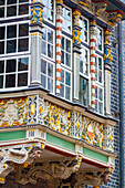 Europa,Deutschland,Schleswig-Holstein,Lübeck. Details auf der Rückseite des Rathauses