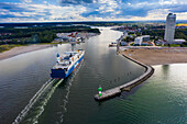 Europe,Germany. Schleswig-Holstein. Travemuende. Finnlines ferry