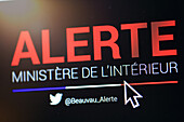 Alert on the Twitter account of the Ministry of the Interior. Informing the population in the event of danger