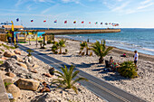 Europe,Scandinavia,Sweden. Scania. Helsingborg. Tropical Beach. Private beach
