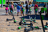 Europe,Scandinavia,Sweden. Stockholm. Electric scooters