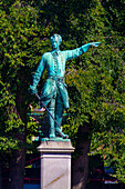 Europa, Skandinavien, Schweden. Stockholm. Insel Skeppsholmen. Kungstraedgarden. Karl XII. Statue von Johan Peter Molin