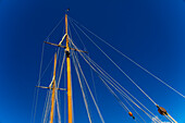 Europe,Scandinavia,Sweden. Stockholm. Old rigging,sailor ion the mast