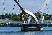 Europe,Scandinavia,Sweden.. Soelvesborg. Longest pedestrian and cycle bridge in Europe