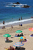 Chile,Vina del Mar,Caleta Abarca Strand,Menschen,Urlaub,