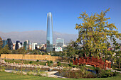 Chile,Santiago,Japanese Garden,Costanera Center,Gran Torre Santiago,skyline,