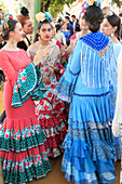 Spain,Andalusia,Seville,festival,young women