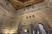 Spain,Andalusia,Seville,Real Alcazar,moorish royal palace,sala de embajadores