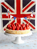 Strawberry tart with fresh strawberries