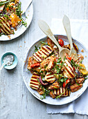 Warm halloumi and quinoa salad