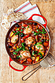 Chicken cacciatore in tomato sauce