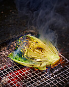 Grilled romaine lettuce