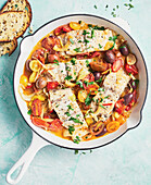 Cod fillet on Provençal vegetables