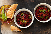 Persian beet and lentil soup