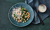 Spinach with beans and parmesan