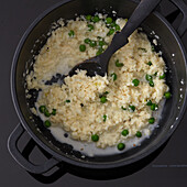 Risotto with peas