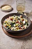 Risotto with corned beef and spinach