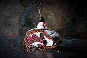 Black Forest cherry roulade with cream