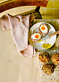 Scotch Eggs mit Senf aus dem Airfryer