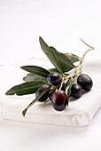 Sprig of fresh black olives