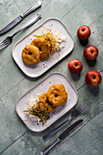 Apples in old beer batter