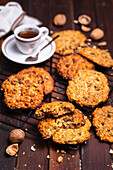 Oat biscuits with dried fruit and nuts