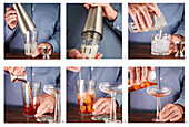 Prepare a whiskey sour cocktail