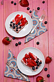 Strawberry blueberry cake