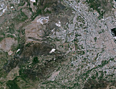 Scorched earth after fires in Palermo, Italy, satellite image